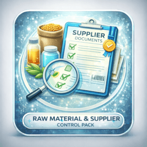 Raw Material & Supplier Control Pack